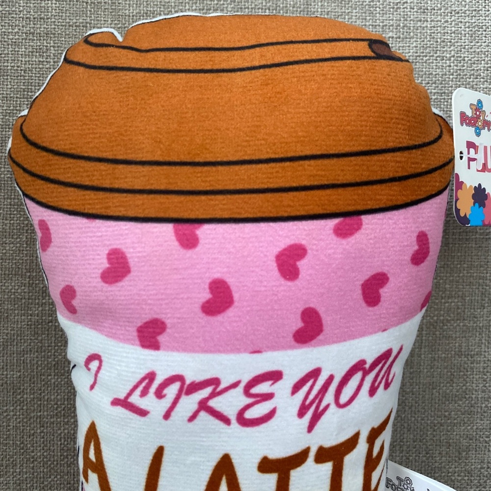 I Like You A Latte Plush Mini Pillow / Plush Paradise - Toy Factory / 8โ / NEW - Picture 4 of 9